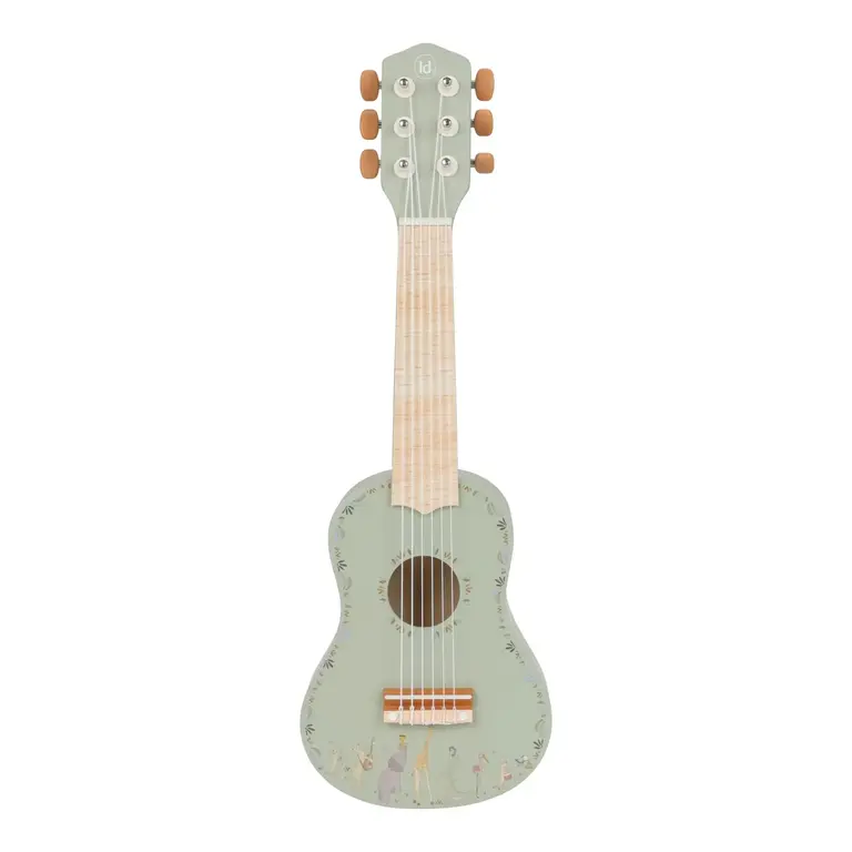 Little Dutch Houten gitaar - Groen - Safari Friends