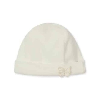 BabyGi Baby Hat Velours Ivory Butterfly 0/1 M