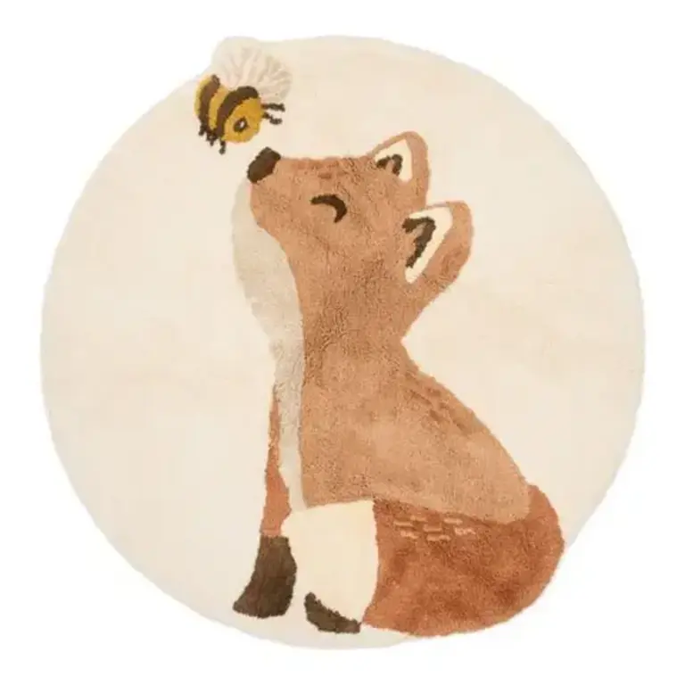 Little Dutch Vloerkleed vos - Beige - Forest Friends