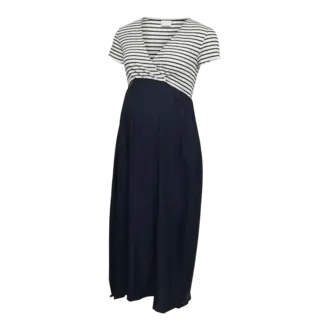 Mama;Licious MLJOELLE Tess SS Mix Midi Dress Navy Blazer