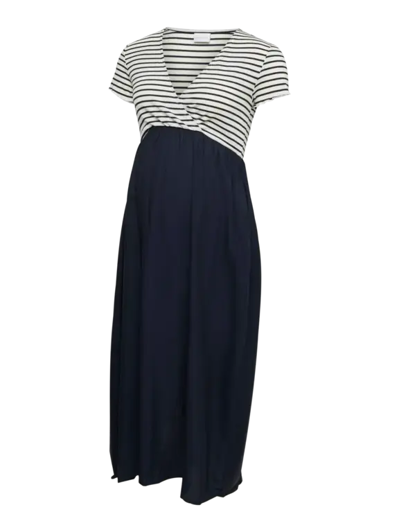 Mama;Licious MLJOELLE Tess SS Mix Midi Dress Navy Blazer