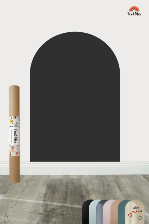 Tix & Mix magnetic wall decal Black Mystery + 2 crayons