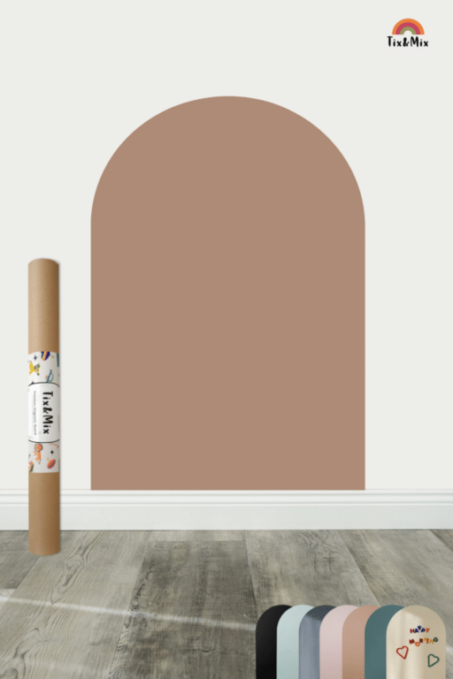 Tix & Mix magnetic wall decal Brown Sugar + 2 crayons