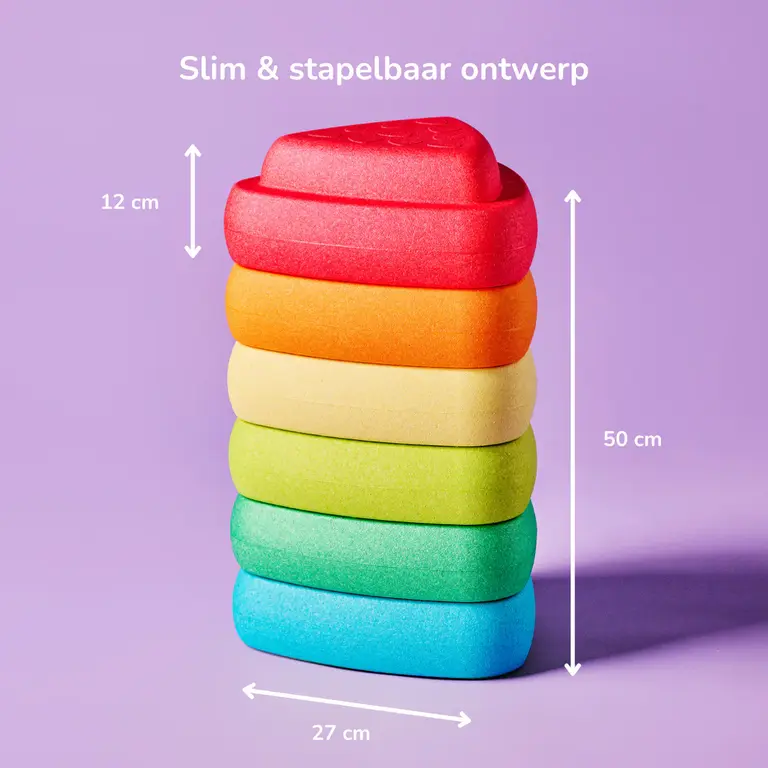 Nattou Blocky Balans Stapelstenen Multicolor 6st