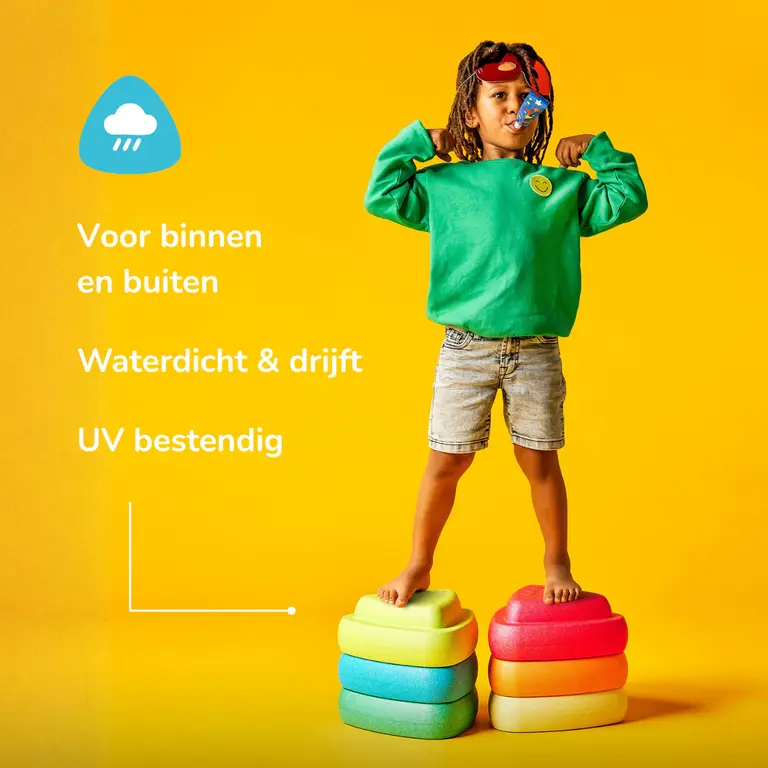 Nattou Blocky Balans Stapelstenen Multicolor 6st