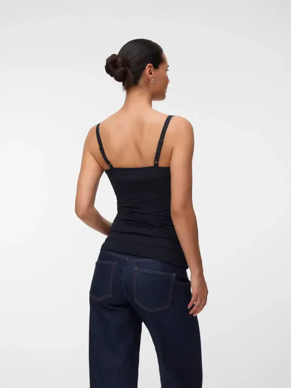 Mama;Licious MLKERRIE Strap JRS Top 2F 2-P Hot Fudge/Black
