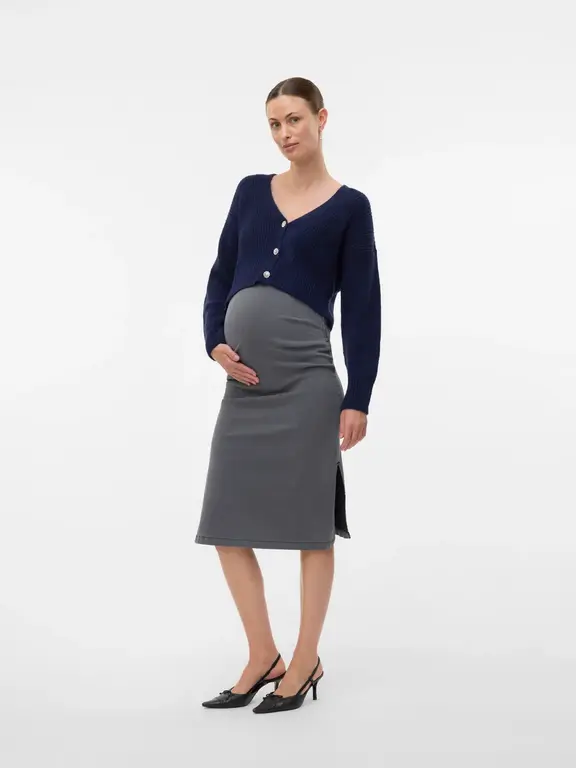 Mama;Licious MLIZMIR Midi Skirt Light Grey Denim