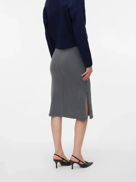 Mama;Licious MLIZMIR Midi Skirt Light Grey Denim