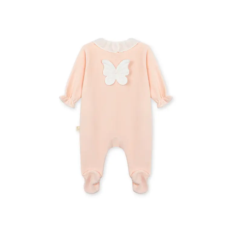 BabyGi Pastel Pink Butterfly Footie