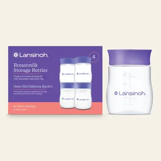 Lansinoh Bewaarflesjes voor moedermelk 4x160ml