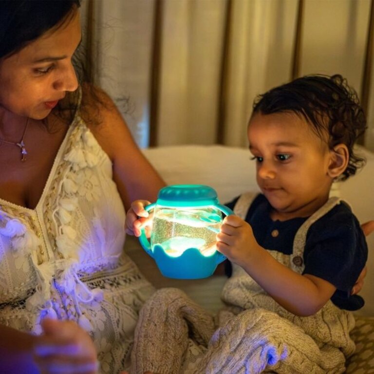 Glo Pals Mini Sensory Play Jar blue