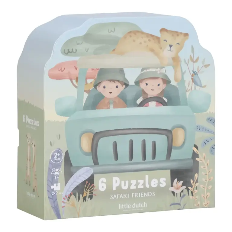 Little Dutch 6 Puzzels - Safari Friends