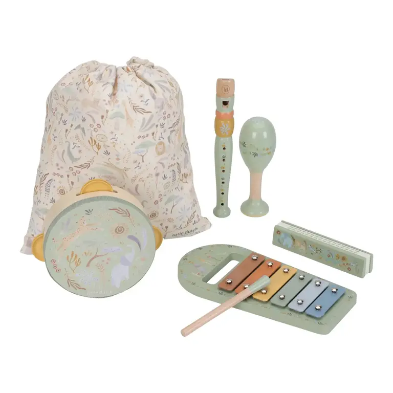 Little Dutch Muziekset - Groen - Safari Friends