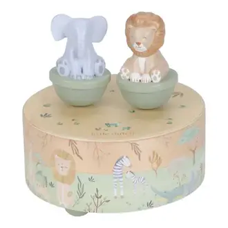Little Dutch Houten Muziekdoosje - Safari Friends
