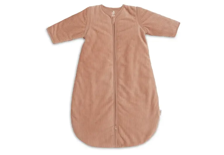 Jollein Slaapzak met afritsbare mouw Rond 90 cm - Rib - Light Terra