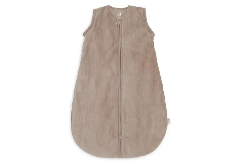 Jollein Slaapzak met afritsbare mouw Rond 110cm - Rib - Milky Coffee
