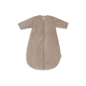 Jollein Slaapzak met afritsbare mouw Rond 70cm - Rib - Milky Coffee