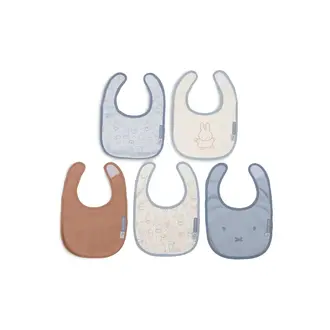 Jollein Slab Jersey Waterproof - Miffy Moments - Cloudy Blue  (5 Stuks)