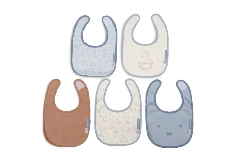 Jollein Slab Jersey Waterproof - Miffy Moments - Cloudy Blue  (5 Stuks)