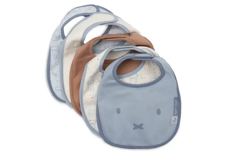 Jollein Slab Jersey Waterproof - Miffy Moments - Cloudy Blue  (5 Stuks)