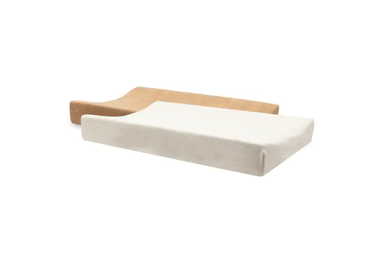 Jollein Aankleedkussenhoes Badstof - Hazel/Oatmeal (2 Stuks)