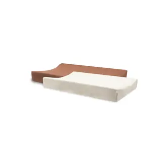 Jollein Aankleedkussenhoes Badstof -  Light Terra/Oatmeal (2 Stuks)