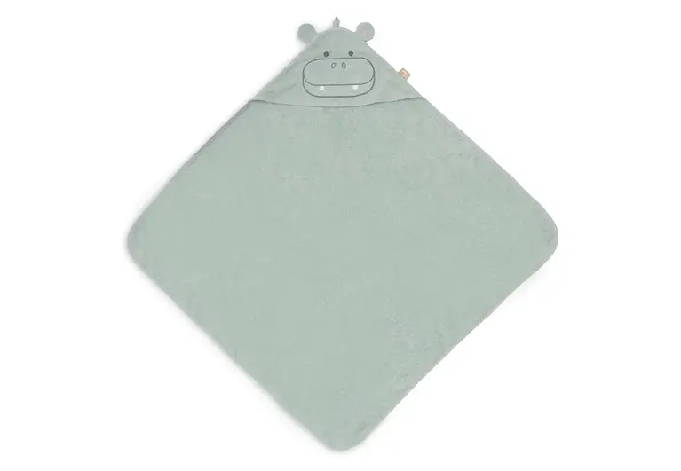 Jollein Badcape Badstof 75x75 cm - Hippo Happy