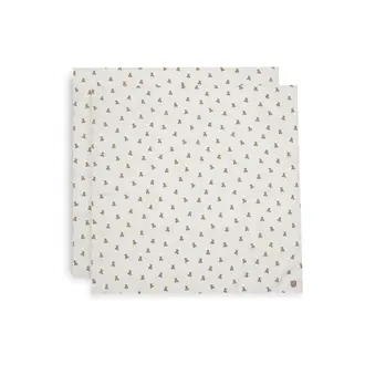 Jollein Hydrofiele Doek Large 115x115cm - Mini Teddy Bear - 2 Stuks