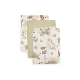 Jollein Hydrofiel Washandje 15x20cm - Barn Buddies - 3 Stuks