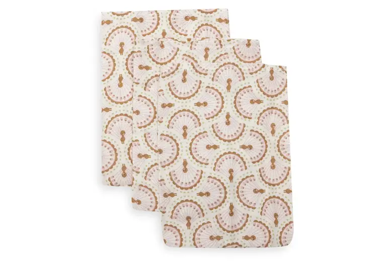 Jollein Hydrofiel Washandje 15x20cm - Soft Plumes - 3 Stuks