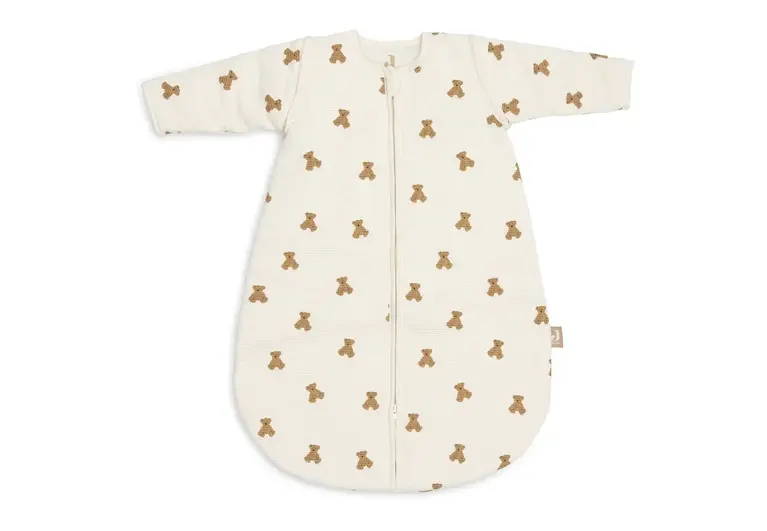 Jollein Slaapzak met afritsbare mouw Rond - Mini Teddy Bear Little Waffle 60cm