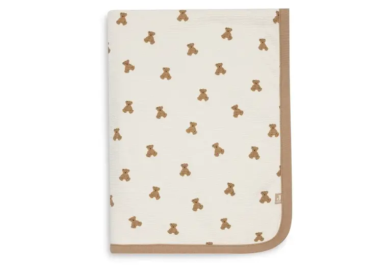 Jollein Deken Ledikant 100x150cm - Mini Teddy Bear Little Waffle/Fluffy