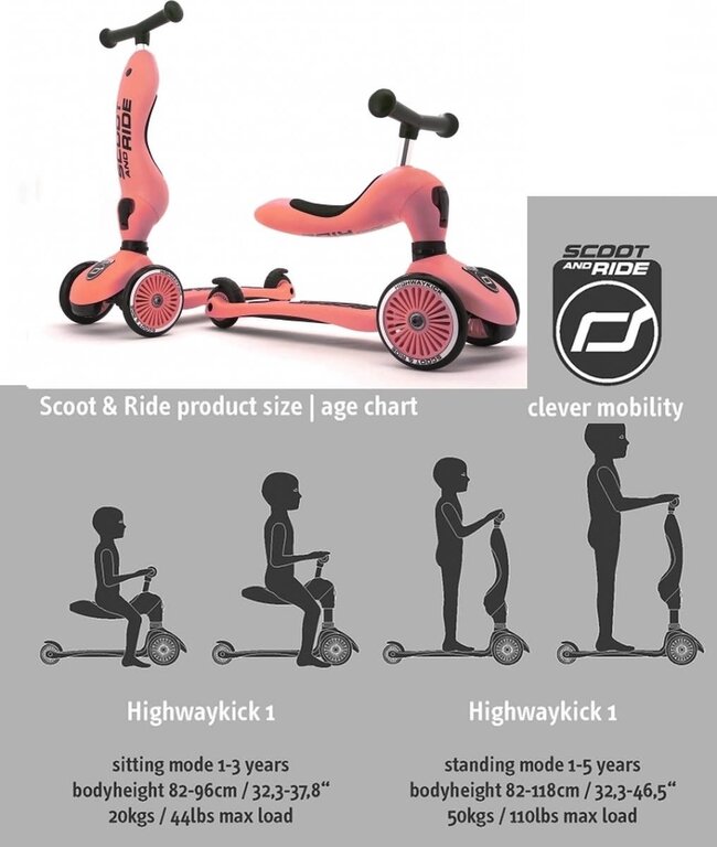 Scoot and Ride Highwaykick 1- Peach