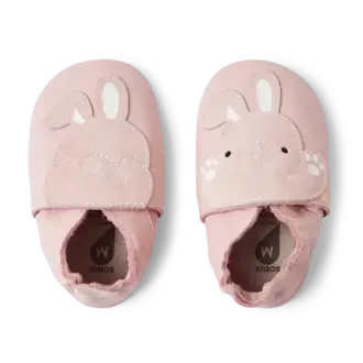 Bobux Soft Soles Peek A Boo Bunny Ballet Pink | Roze S