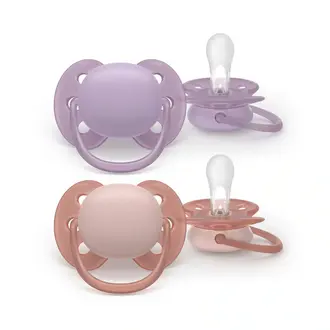 Avent Fopspeen +6m Soft soft roze/Lila