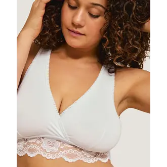 Carriwell Crossover Sleeping & Nursing Bra White - XL