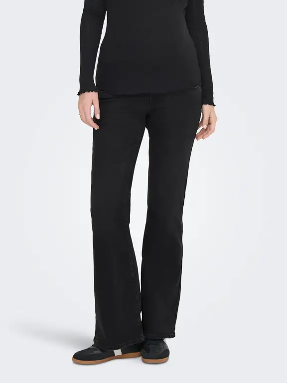 Only OLMLANA HW Retro Flared Black Denim