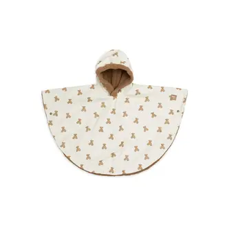 Jollein Outdoor Poncho Waterrepellent - Mini Teddy Bear/Teddy Fleece