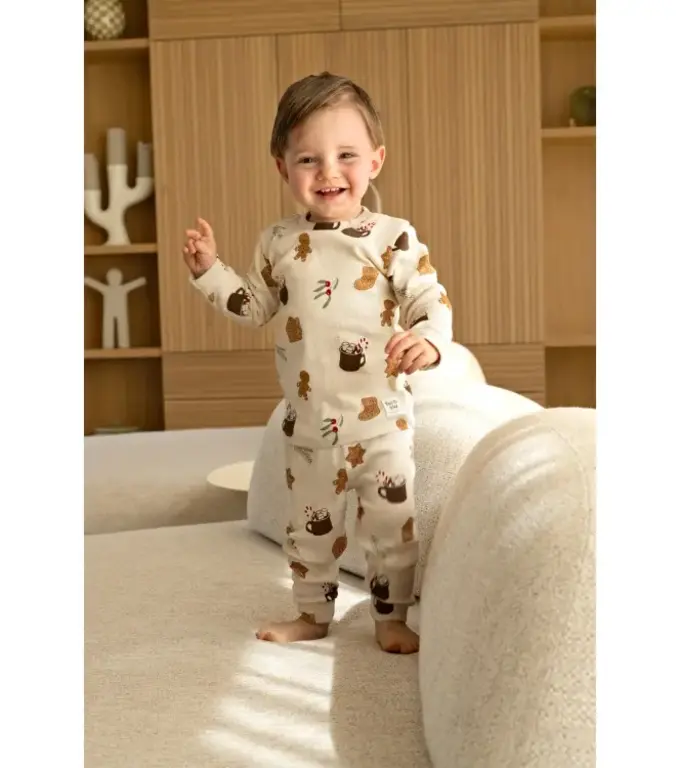 Feetje Pyjama Cosy Cookie Offwhite Melange