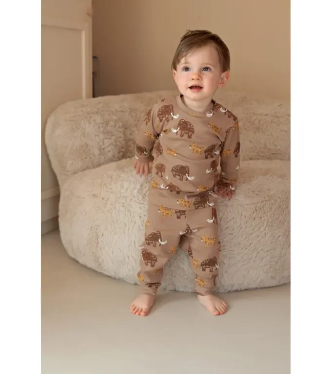Feetje Pyjama Milo Mammoth Taupe
