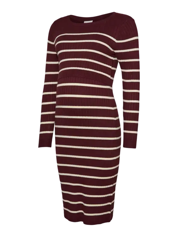 Mama;Licious MLNEWSIV JUNE S Uk Knit Dress Wine/Birch
