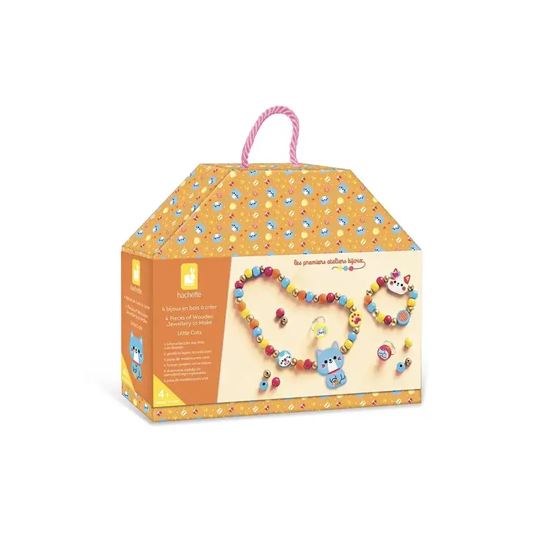 Janod 4 houten kattensieradenprojecten om te maken