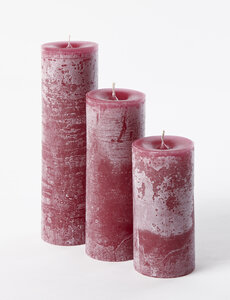 Dekocandle Kaars 7x7x15cm (cherry)