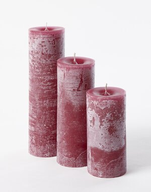 Dekocandle Kaars 7x7x15cm (cherry)