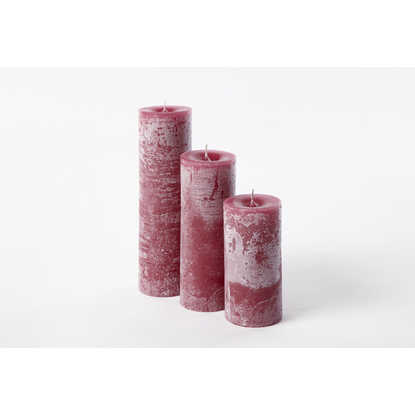 Dekocandle Kaars 7x7x15cm (cherry)