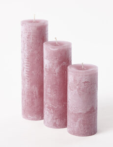 Dekocandle Kaars 7x7x15cm (old red)