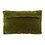 Dutchdecor MANOE - Sierkussen 30x50 cm - effen kleur - met rand van jute - Cardamom Seed - donkergroen