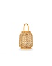 Andrea House Bruine natuurvezel kandelaar lantaarn 29cm