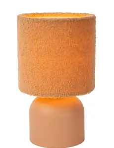 Lucide Lucide WOOLLY - Tafellamp - Ø 16 cm - 1xE14 - Terracotta