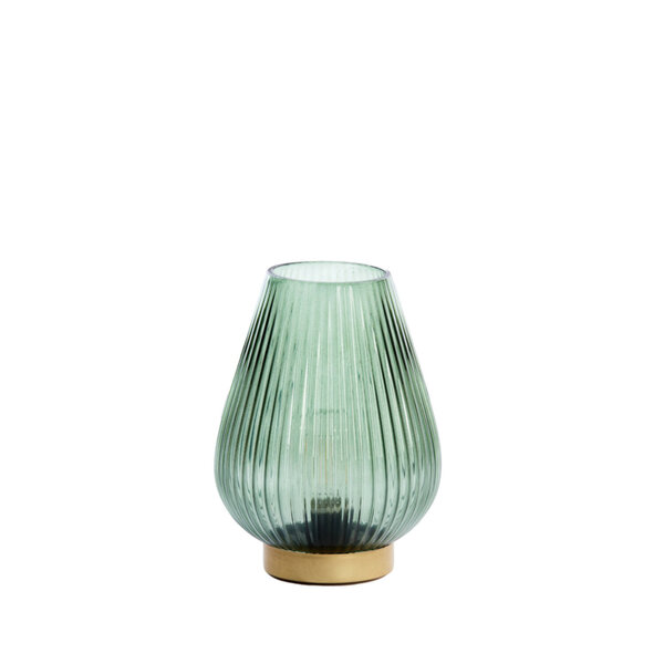 Light & Living Tafellamp LED Ø14,5x19,5 cm TAJERA glas donker groen+goud